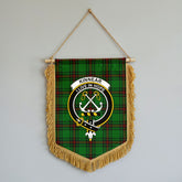 Kinnear Tartan Crest Wall Hanging Banner - Wood Pole